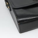 BALLY Shoulder Bag Leather Black Gold Auth BA2151-14