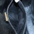 BALLY Shoulder Bag Leather Black Gold Auth BA2151-12