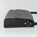 BALLY Shoulder Bag Leather Black Gold Auth BA2151-3