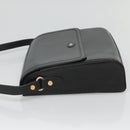 BALLY Shoulder Bag Leather Black Gold Auth BA2151-4