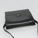 BALLY Shoulder Bag Leather Black Gold Auth BA2151-6
