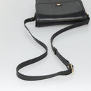 BALLY Shoulder Bag Leather Black Gold Auth BA2151-7