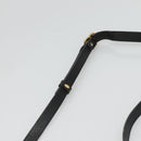 BALLY Shoulder Bag Leather Black Gold Auth BA2151-8