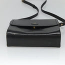 BALLY Shoulder Bag Leather Black Gold Auth BA2151-5