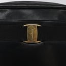 Salvatore Ferragamo Shoulder Bag Leather Black Gold Auth BA2152-18