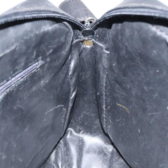 Salvatore Ferragamo Shoulder Bag Leather Black Gold Auth BA2152