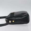 Salvatore Ferragamo Shoulder Bag Leather Black Gold Auth BA2152-4