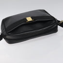 Salvatore Ferragamo Shoulder Bag Leather Black Gold Auth BA2152-6