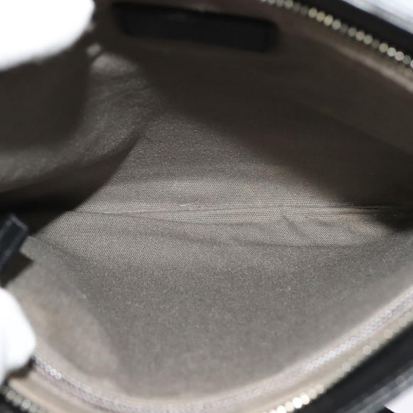 Salvatore Ferragamo Shoulder Bag Leather Black Silver Auth BA2153