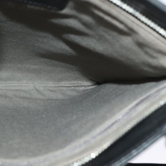 Salvatore Ferragamo Shoulder Bag Leather Black Silver Auth BA2153