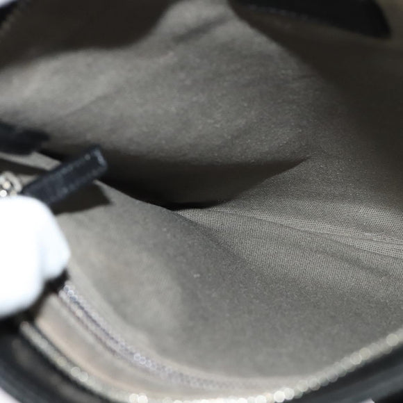 Salvatore Ferragamo Shoulder Bag Leather Black Silver Auth BA2153