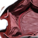 CARTIER Must Line Shoulder Bag Leather Bordeaux Gold Auth BA2156-17