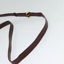 CARTIER Must Line Shoulder Bag Leather Bordeaux Gold Auth BA2156-7