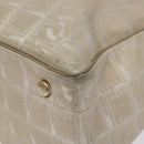 CHANEL New Travel Line Tote Bag Nylon Beige CC Auth BA2157-9