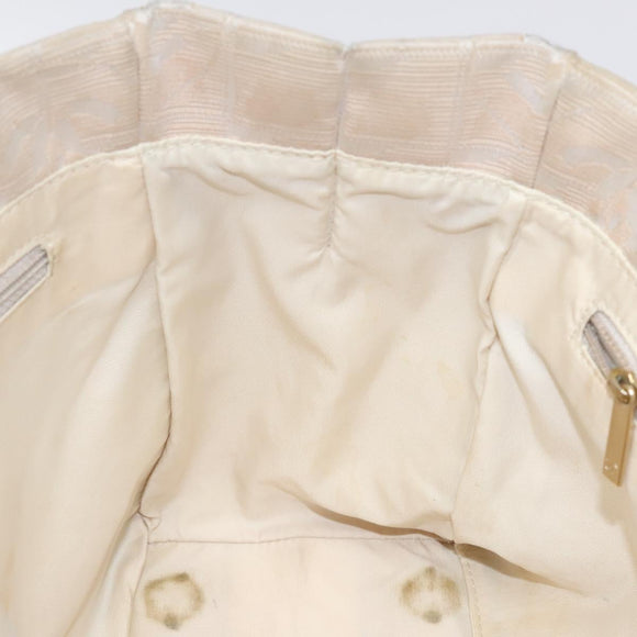 CHANEL New Travel Line Tote Bag Nylon Beige CC Auth BA2157