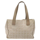 CHANEL New Travel Line Tote Bag Nylon Beige CC Auth BA2157-13