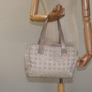 CHANEL New Travel Line Tote Bag Nylon Beige CC Auth BA2157-21