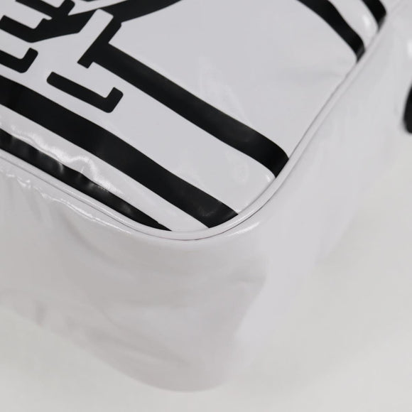 CHANEL Cruise line Chain Shoulder Bag Vinyl White Silver CC Auth BA2159V