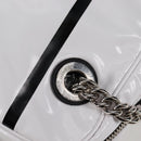CHANEL Cruise line Chain Shoulder Bag Vinyl White Silver CC Auth BA2159V-14
