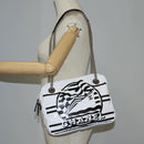 CHANEL Cruise line Chain Shoulder Bag Vinyl White Silver CC Auth BA2159V-23