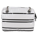 CHANEL Cruise line Chain Shoulder Bag Vinyl White Silver CC Auth BA2159V-3