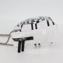 CHANEL Cruise line Chain Shoulder Bag Vinyl White Silver CC Auth BA2159V-4
