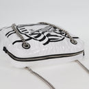 CHANEL Cruise line Chain Shoulder Bag Vinyl White Silver CC Auth BA2159V-6