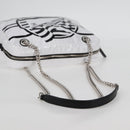 CHANEL Cruise line Chain Shoulder Bag Vinyl White Silver CC Auth BA2159V-7