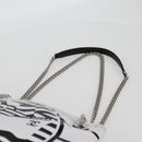 CHANEL Cruise line Chain Shoulder Bag Vinyl White Silver CC Auth BA2159V-8