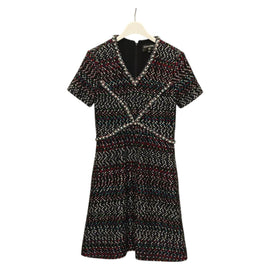 CHANEL One Piece Tweed Navy CC Auth BA2161M