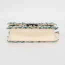 CHANEL Chain Matelasse Shoulder Bag Tweed White CC Auth BA2164AM-5