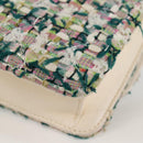 CHANEL Chain Matelasse Shoulder Bag Tweed White CC Auth BA2164AM-18