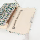 CHANEL Chain Matelasse Shoulder Bag Tweed White CC Auth BA2164AM-21