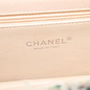 CHANEL Chain Matelasse Shoulder Bag Tweed White CC Auth BA2164AM-22