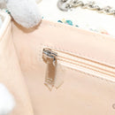 CHANEL Chain Matelasse Shoulder Bag Tweed White CC Auth BA2164AM-25