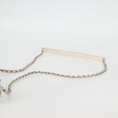 CHANEL Chain Matelasse Shoulder Bag Tweed White CC Auth BA2164AM-14