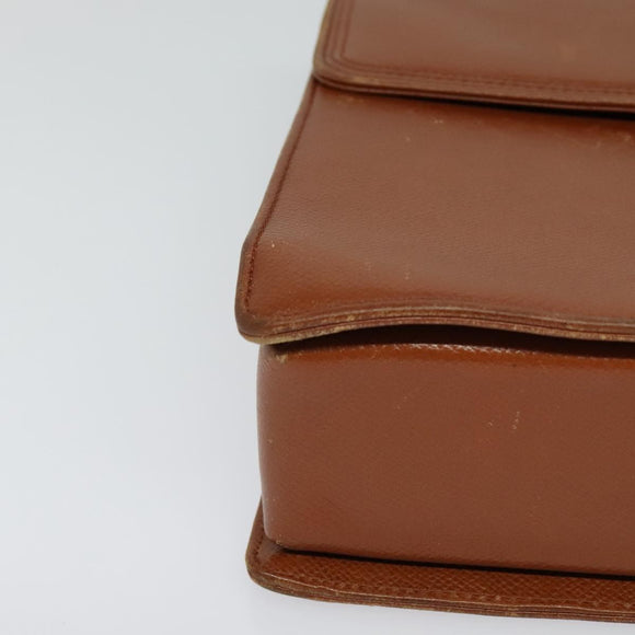 VALENTINO Hand Bag Leather 2way Brown Gold Auth BA2171