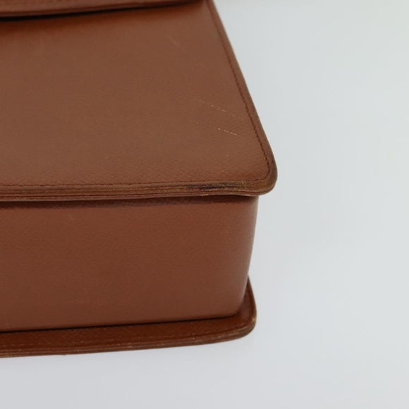 VALENTINO Hand Bag Leather 2way Brown Gold Auth BA2171