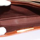 VALENTINO Hand Bag Leather 2way Brown Gold Auth BA2171-12