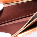 VALENTINO Hand Bag Leather 2way Brown Gold Auth BA2171-21
