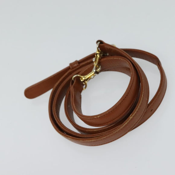 VALENTINO Hand Bag Leather 2way Brown Gold Auth BA2171