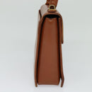 VALENTINO Hand Bag Leather 2way Brown Gold Auth BA2171-3