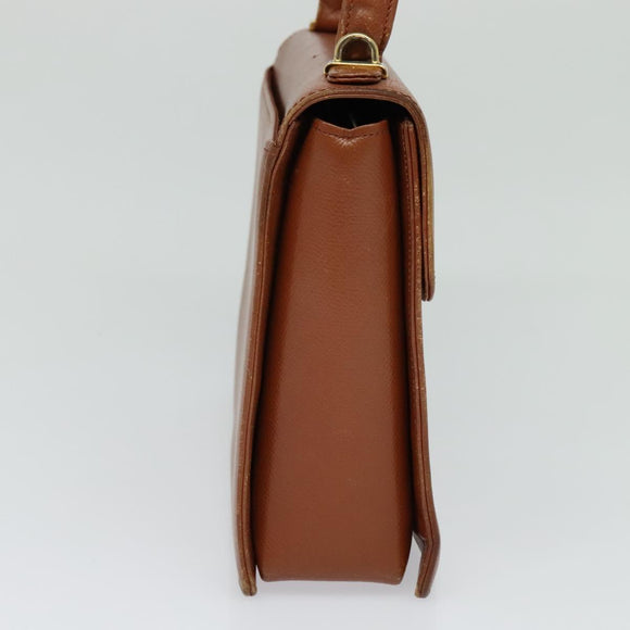 VALENTINO Hand Bag Leather 2way Brown Gold Auth BA2171