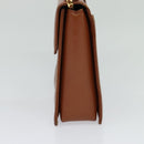 VALENTINO Hand Bag Leather 2way Brown Gold Auth BA2171-4