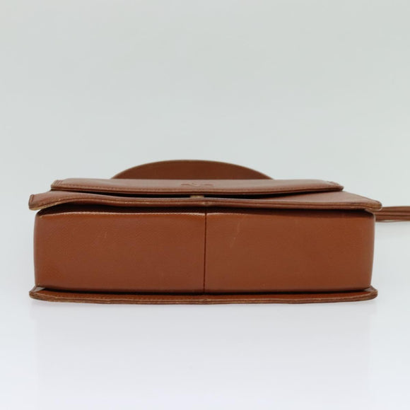 VALENTINO Hand Bag Leather 2way Brown Gold Auth BA2171