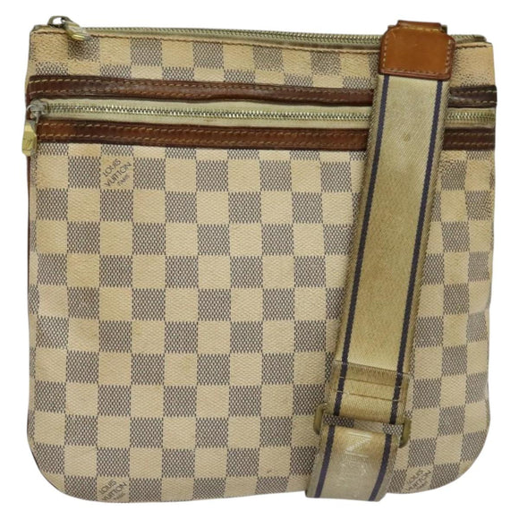 LOUIS VUITTON Damier Azur Pochette Bosphore Shoulder Bag N51112 LV Auth BA2172