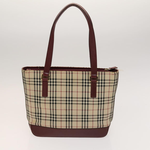 CELINE C Sulky Cartier Burberry Nova Check Bag Leather 3Set Beige Auth BA2174