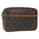LOUIS VUITTON Monogram Compiegne 23 Clutch Bag M51847 LV Auth BA2185-1