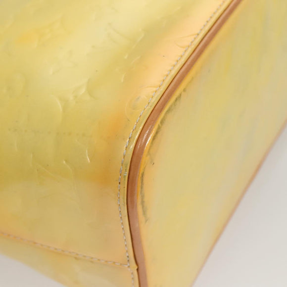 LOUIS VUITTON Monogram Vernis Houston Hand Bag Gris M91053 LV Auth BA2208