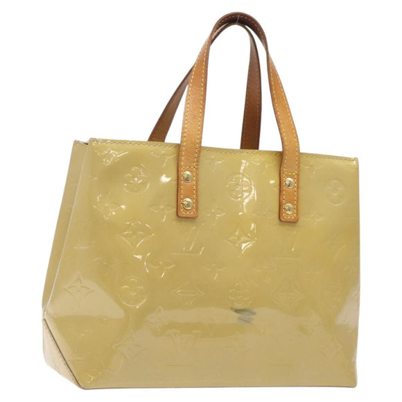 LOUIS VUITTON Monogram Vernis Reade PM Hand Bag Beige M91334 LV Auth BA2210